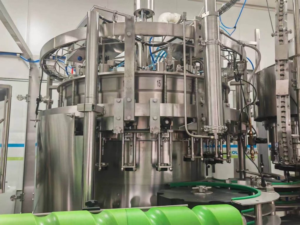 automated filling machine for glass beer bottles