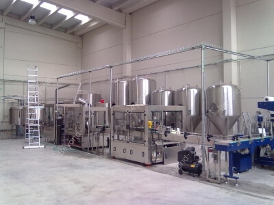 Glass Bottle Beer Production Linne Installed in Spain