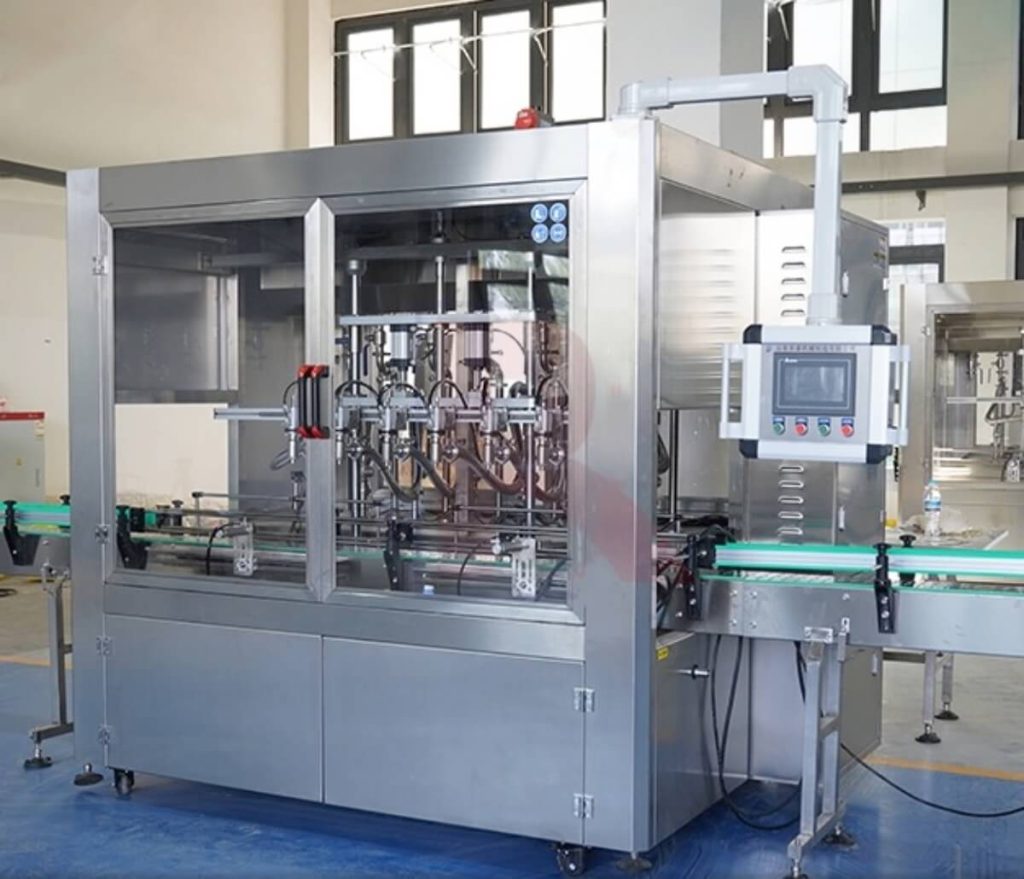 sunflower oil filling machine with flow meter